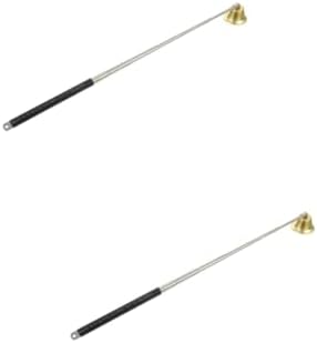 STOBAZA 2pcs Copper Candle Snuffer with Automatic Wick Extinguisher