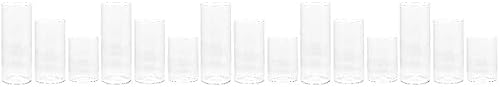 15PCS Clear Glass Candle Shade Holder Set