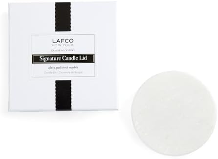 LAFCO New York Signature Candle Lid - White Polished Marble 1