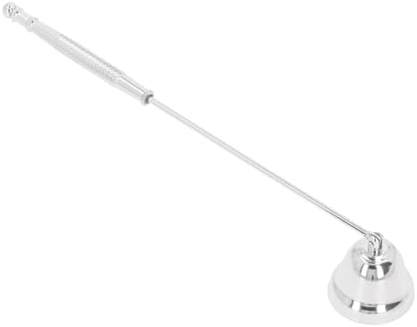 KIMISS 2PCS Metal Candle Snuffer with Long Handle Silver
