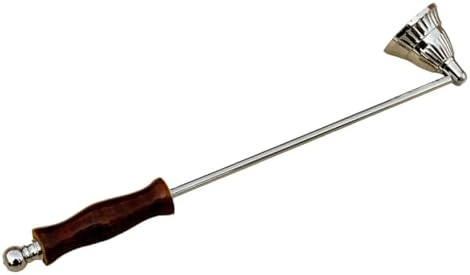 Living Ideas Solid Brass Candle Snuffer with Wooden Handle