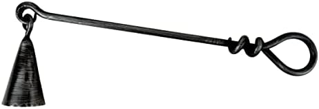 Living Ideas Hand Forged Metal Twisted Bell Candle Snuffer - Black Antique Finish