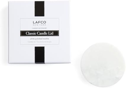 LAFCO New York Classic Candle Lid White Polished Marble