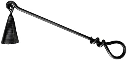 Living Ideas Hand Forged Metal Twisted Bell Candle Snuffer - Black Antique Finish