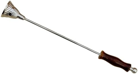Living Ideas Solid Brass Candle Snuffer with Wooden Handle