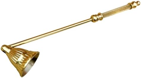 Living Ideas Solid Brass Candle Snuffer with Rotating Bell