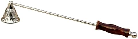 Living Ideas Solid Brass Candle Snuffer with Wooden Handle