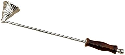 Living Ideas Solid Brass Candle Snuffer with Wooden Handle