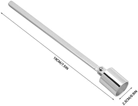 Cyrank Silver Candle Snuffer with Long Handle