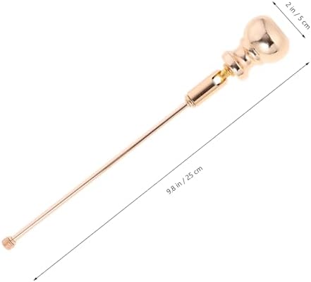 1pc Gourd Shape Gold Candle Snuffer with Long Handle