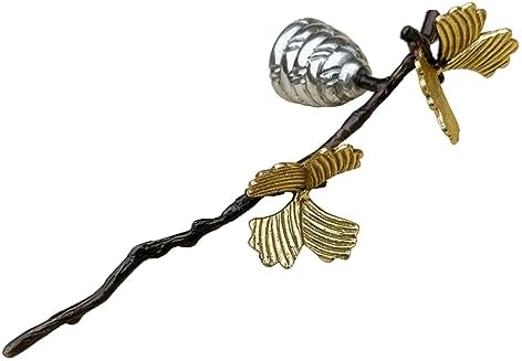 Living Ideas Brass Candle Snuffer with Butterfly and Birch Design