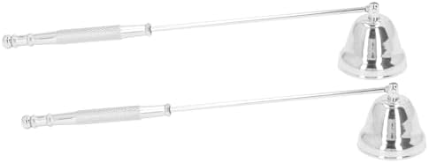 Zerodis Candle Snuffer 2PCS with Long Handle Silver
