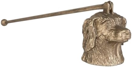 NIKKY HOME Gold Candle Snuffer Dog Shape with Long Handle