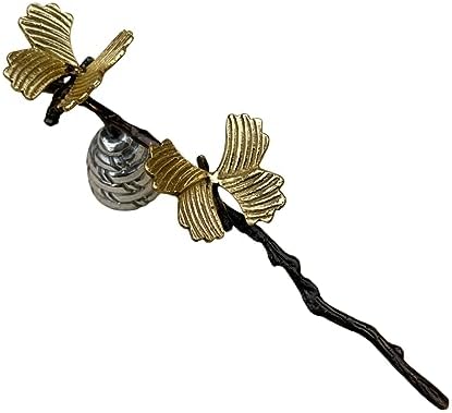 Living Ideas Brass Candle Snuffer with Butterfly and Birch Design
