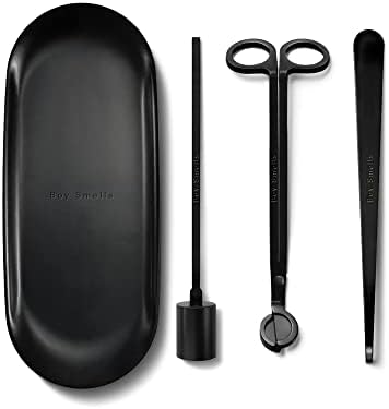 Boy Smells Candle Care Tool Set - 4 Piece Matte Black Set
