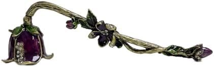 Vintage Candle Snuffer with Long Handle Purple