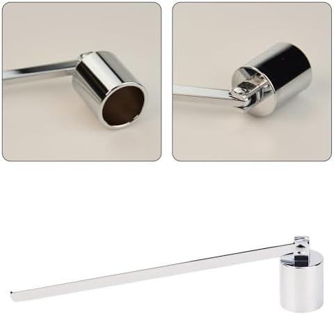 Flylin Candle Snuffer with Long Handle and Silver Finish