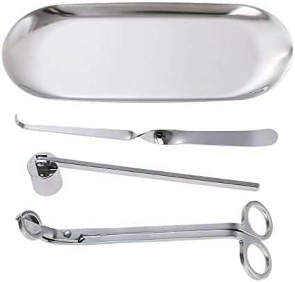 MUXSAM 4 in 1 Candle Accessory Set - Silver
