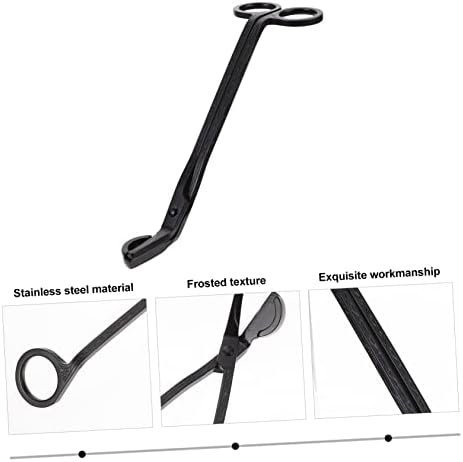 STOBAZA 3pcs Stainless Steel Candle Snuffer and Wick Trimmer Set Black Finish