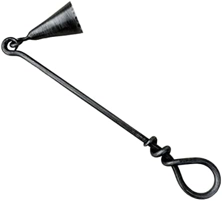 Living Ideas Hand Forged Metal Twisted Bell Candle Snuffer - Black Antique Finish