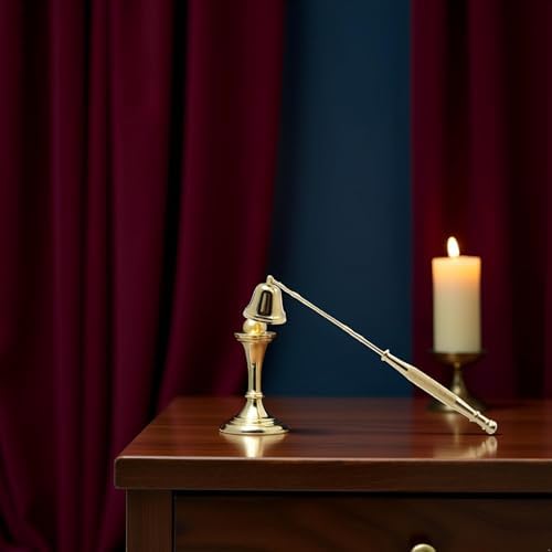 Elegant Gold Metal Candle Snuffer with Long Handle 1