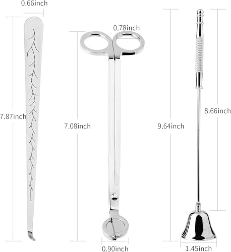 3 Pack Candle Wick Tools Set with Trimmer and Snuffer