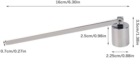 Flylin Candle Snuffer with Long Handle and Silver Finish