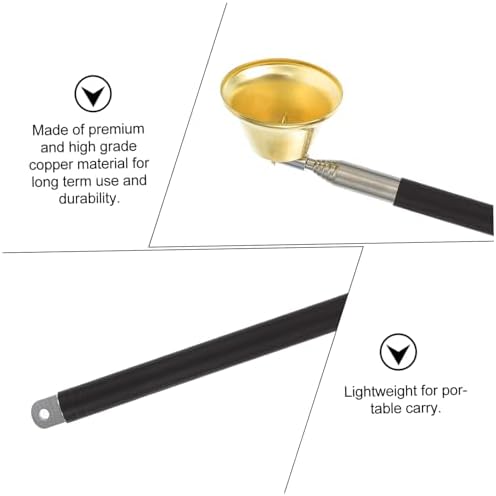 1pc Copper Bell Candle Snuffer Tool with Retractable Design