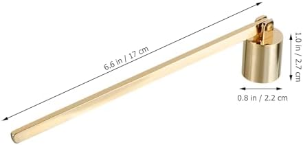 Zerodeko Candle Snuffer Golden Stainless Steel Wick Extinguisher with Long Handle