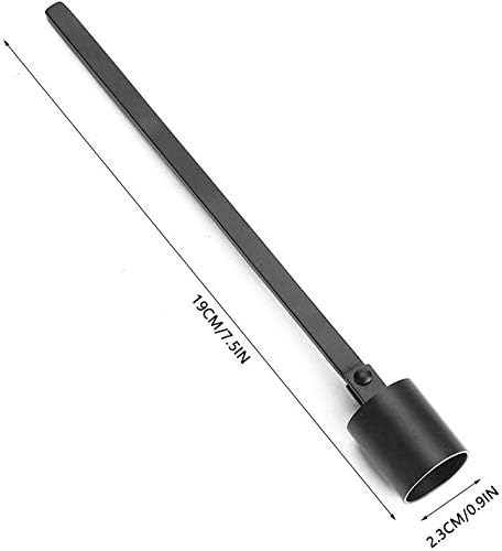 Elegant Black Candle Snuffer with Long Handle