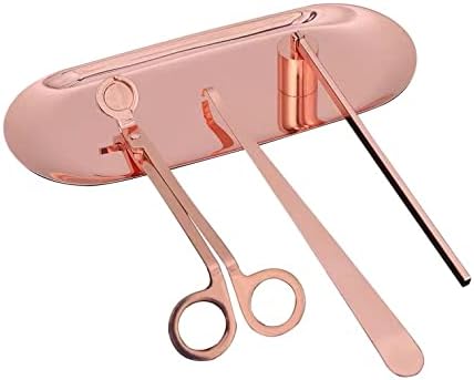 MUXSAM 4 in 1 Candle Accessory Set Rose Gold