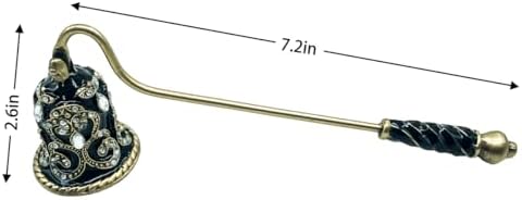 EPedic Candle Snuffer Metal Wick Extinguisher with Long Handle Black