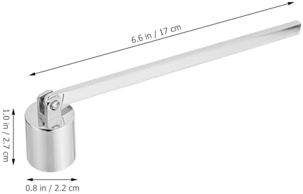 Zerodeko Candle Snuffer Silver Stainless Steel Wick Extinguisher with Long Handle
