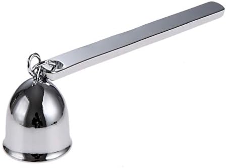 MUXSAM 1 Pack Stainless Steel Candle Extinguisher with Bell Snuffer - Silver