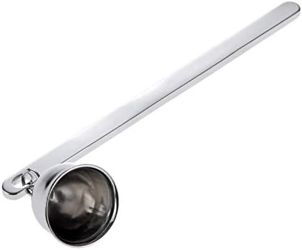 MUXSAM 1 Pack Stainless Steel Candle Extinguisher with Bell Snuffer - Silver