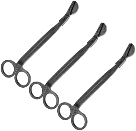 STOBAZA 3pcs Stainless Steel Candle Snuffer and Wick Trimmer Set Black Finish