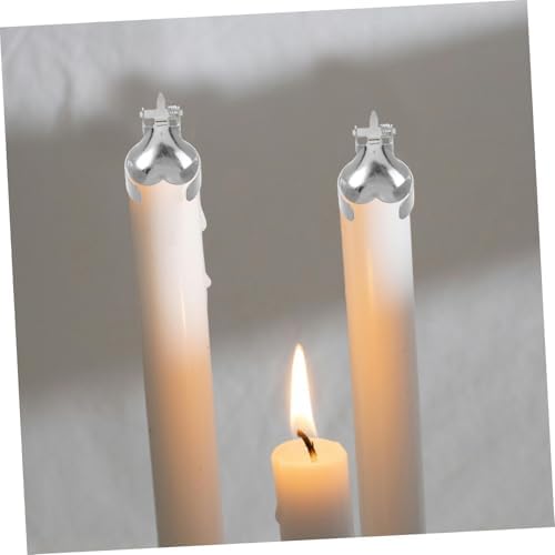 STOBAZA 2pcs Metal Heart Shape Candle Snuffer Extinguisher