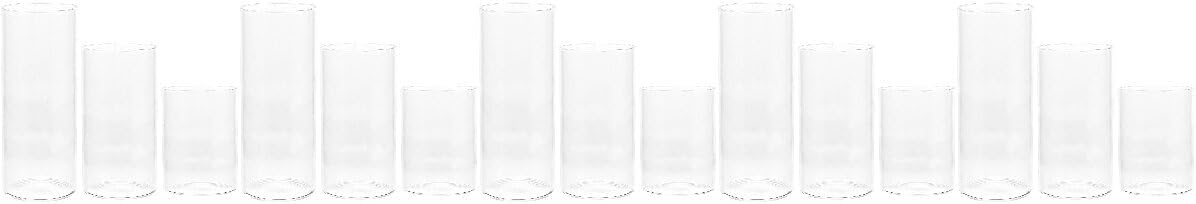 15PCS Clear Glass Candle Shade Holder Set