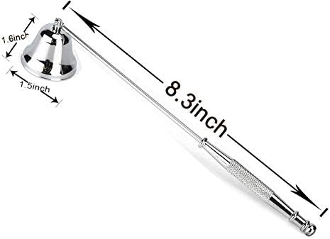 Candle Snuffer Stainless Steel Elegant Flame Extinguisher for Candle Enthusiasts - Silver