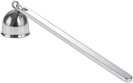 MUXSAM 1 Pack Stainless Steel Candle Extinguisher with Bell Snuffer - Silver
