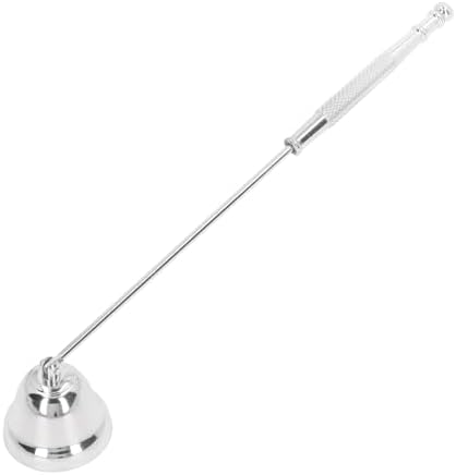 KIMISS 2PCS Metal Candle Snuffer with Long Handle Silver