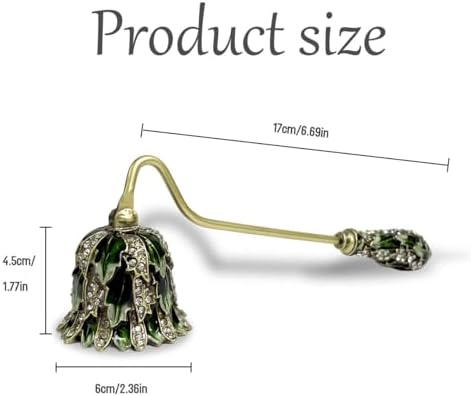 Earssa Candle Snuffer Green Vintage Metal Holder