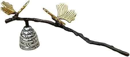Living Ideas Brass Candle Snuffer with Butterfly and Birch Design