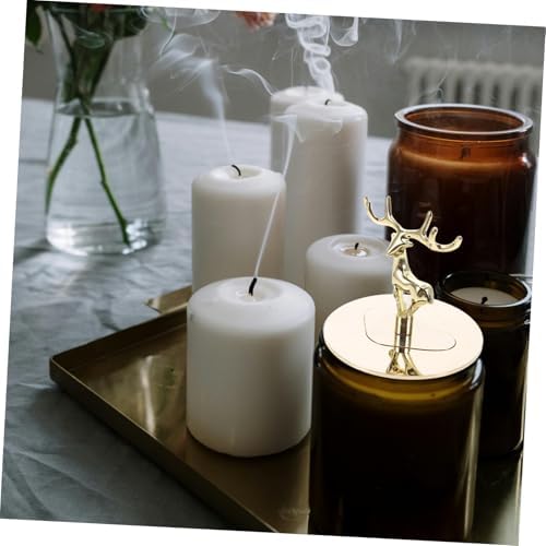 Elegant Stainless Steel Candle Snuffer with Golden Elk Design