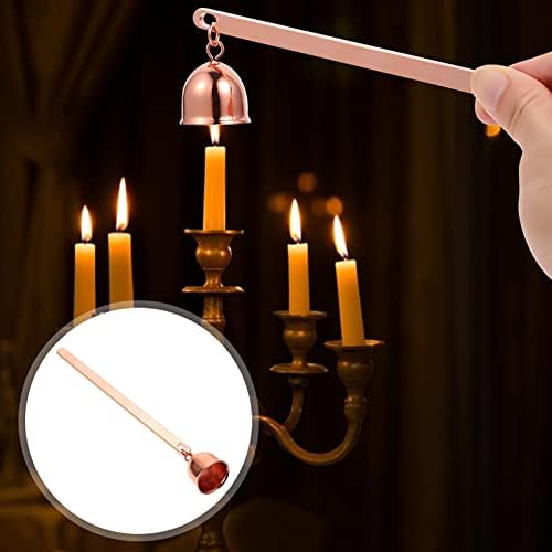 Stainless Steel Candle Snuffer with Long Handle Bell Shape Wick Cover