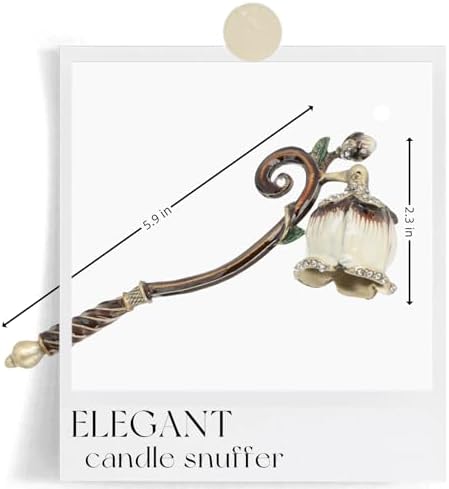 Elegant Candle Snuffer with Long Handle and Hook Design