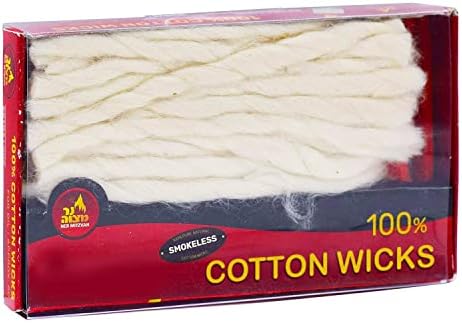 Ner Mitzvah Smokeless Cotton Wicks 50 Pack