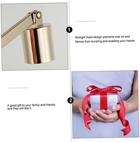 STOBAZA 1pc Stainless Steel Candle Snuffer with Long Handle and Ergonomic Design