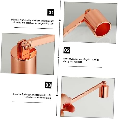 GOOHOCHY Candle Snuffer with Long Handle and Rose Gold Finish
