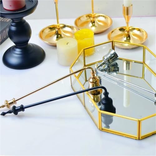 4Pcs Long Handle Metal Candle Snuffer Set Gold